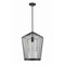 Z-Lite Lido 1 Light Pendant, Matte Black And Clear Seeded 342P19-MB - alternate 1